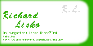 richard lisko business card
